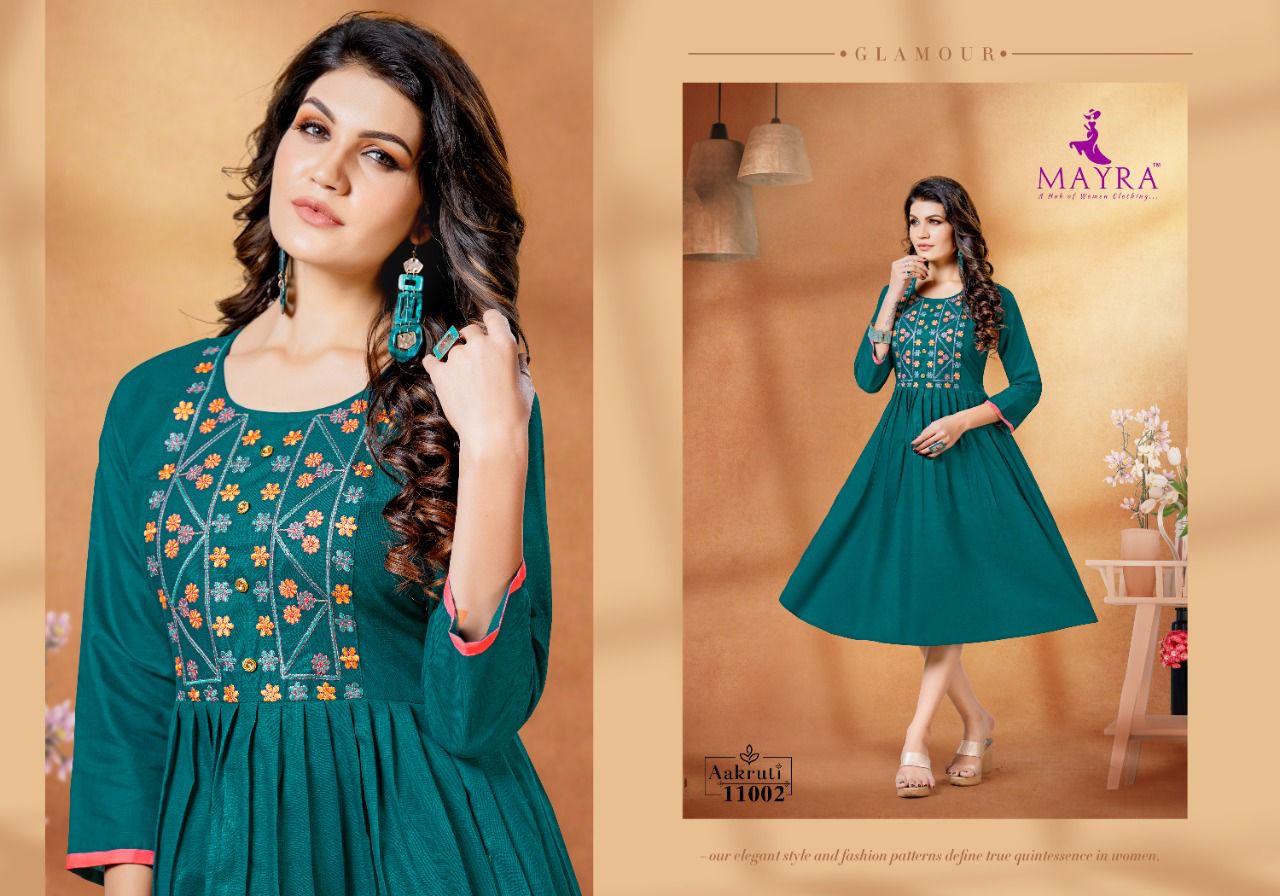 Mayra Aakruti Fancy Heavy Ethnic Wear Latest Designer Kurti Collection